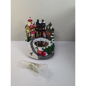 Northlight 6.5" Animated Victorian Village Ice Skating Winter Scene Christmas